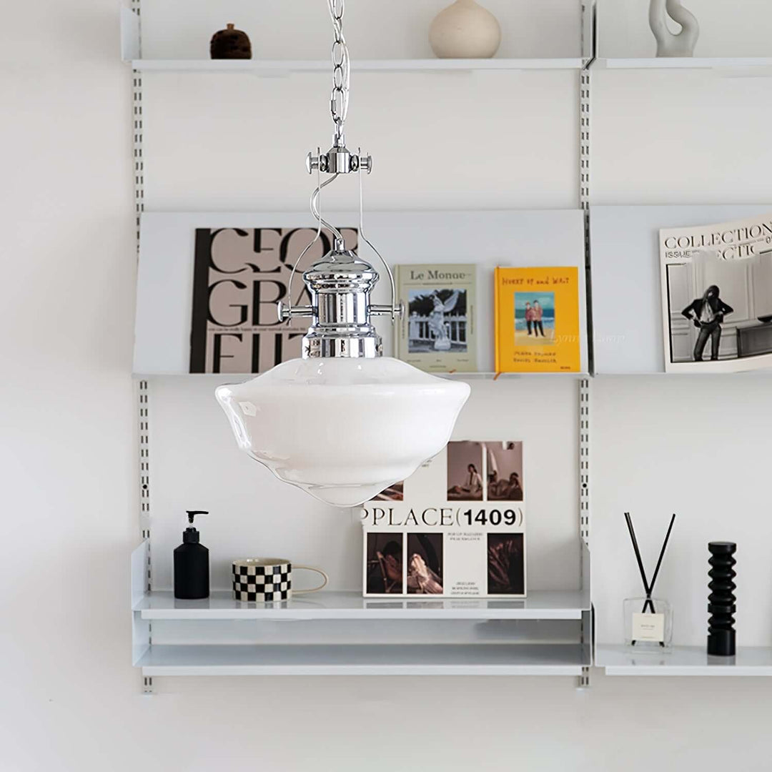 Elegant Pendel Lys i Glas & Metal