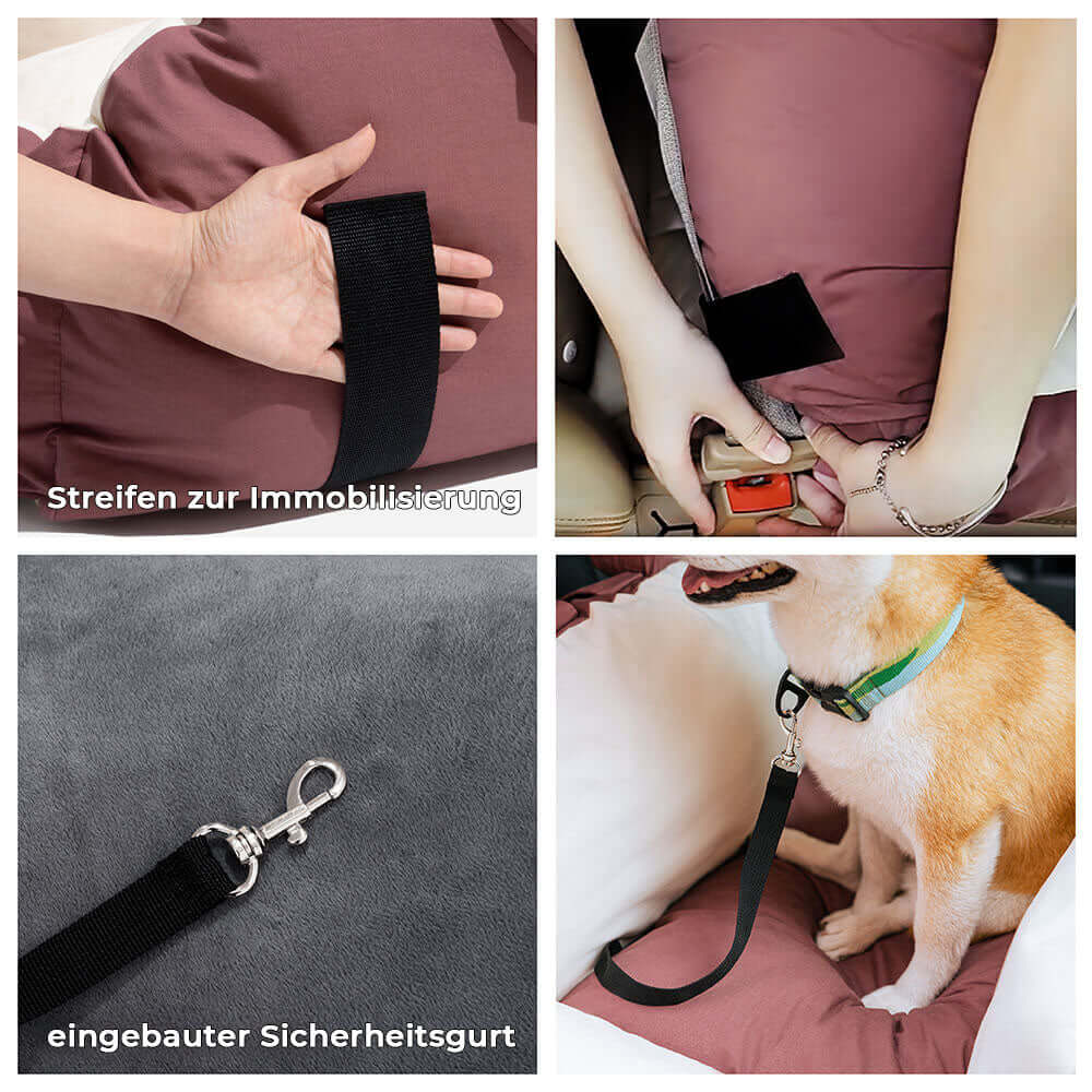 Sikker Autostol til Hunde med Beskyttelsespuder