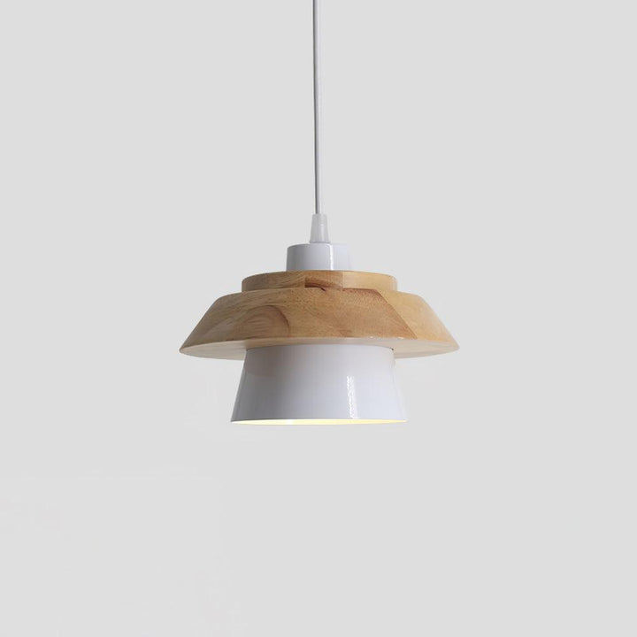 Træ og Sten Pendel Designer Lampe