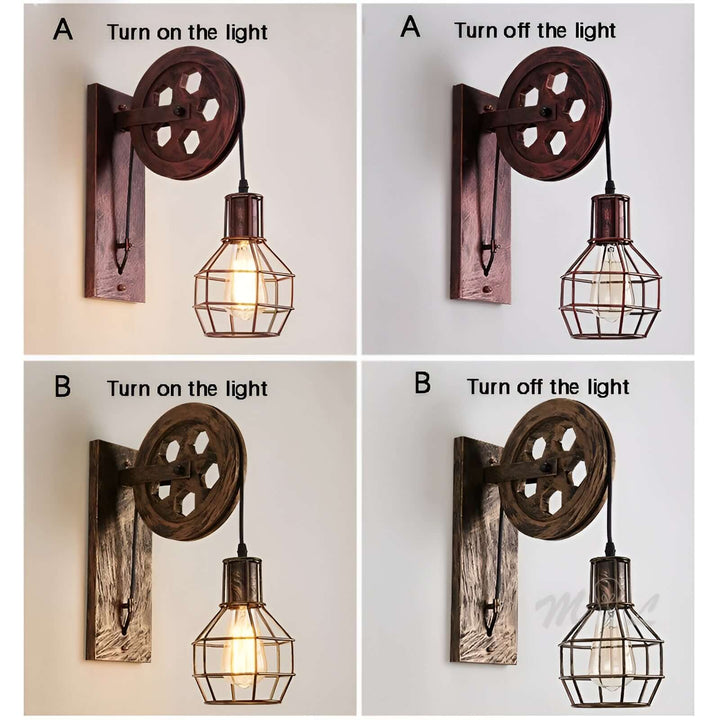 Vintage industriel LED væglampe