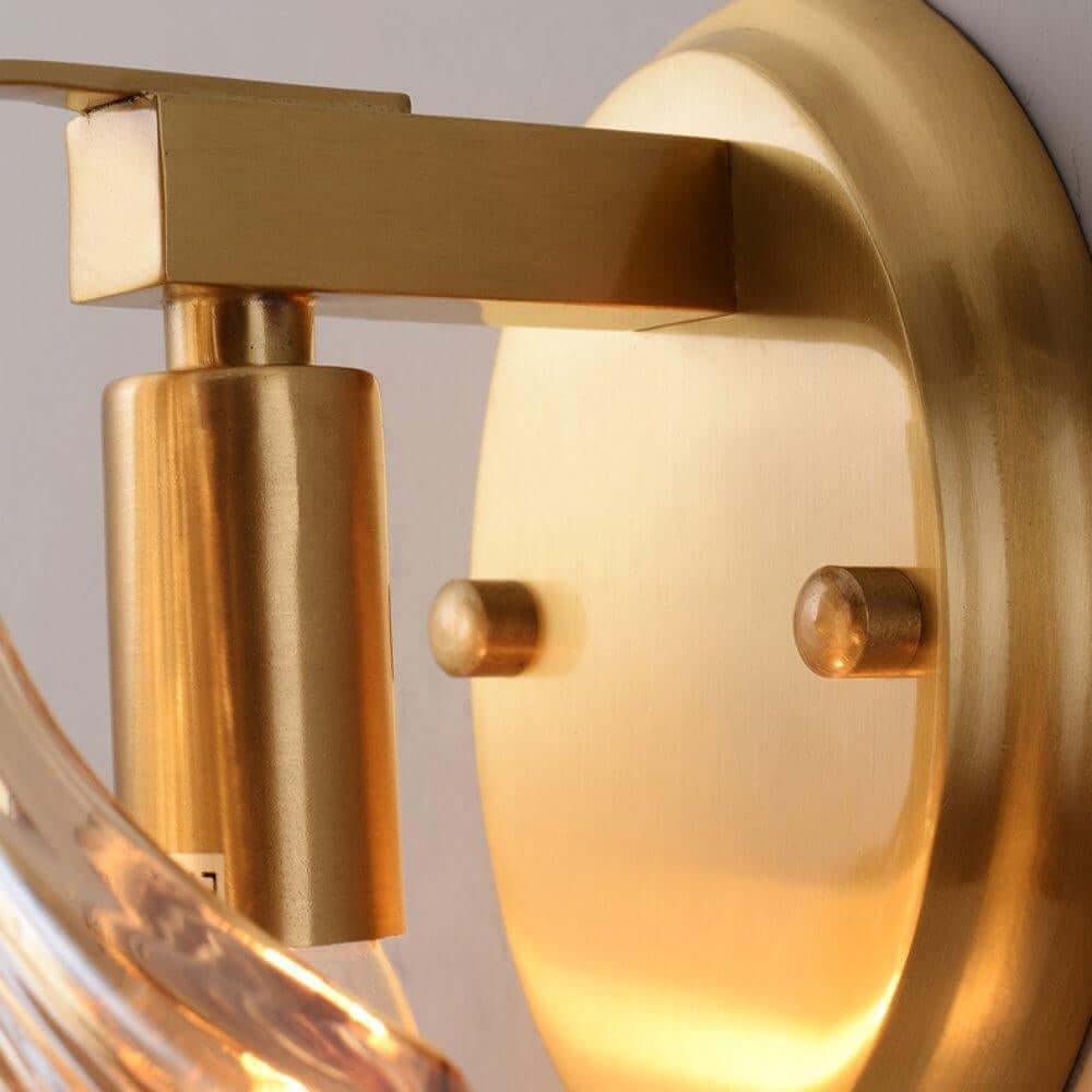 Musling Væglampe i Messing & Glas