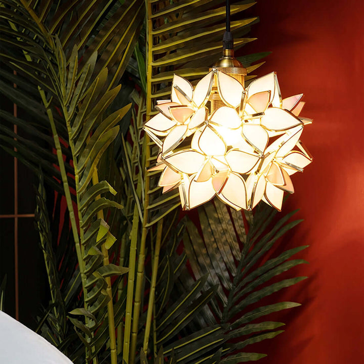 Håndlavet Kapiz Skal Loftslampe