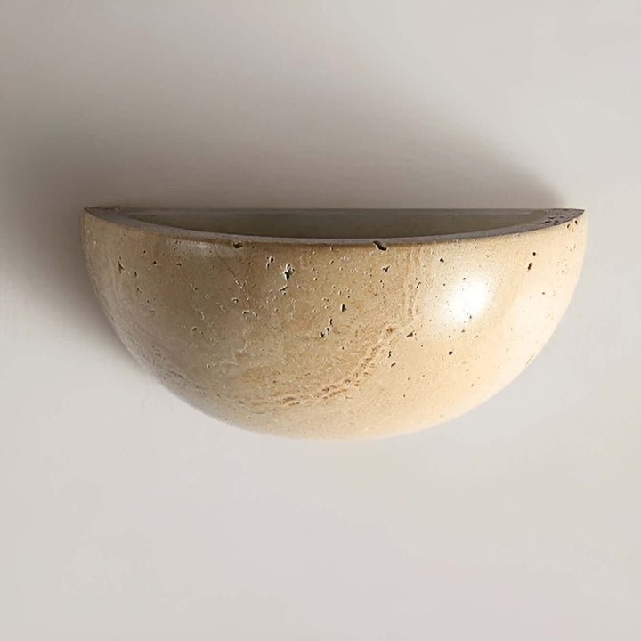 Halvrund LED-væglampe i Wabi-Sabi stil