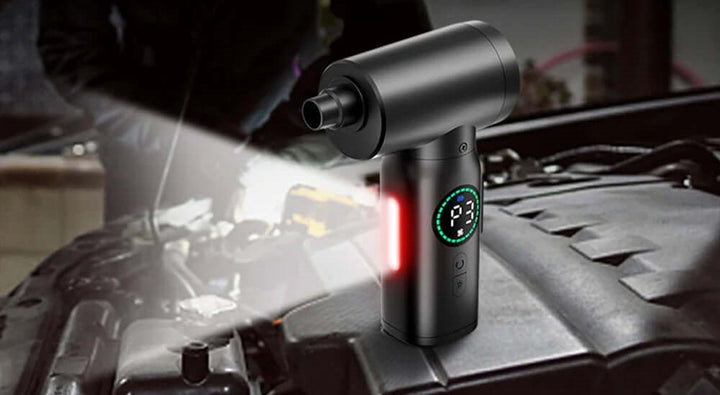 2-i-1 Genopladelig Luftrenser og Støvsuger med LED