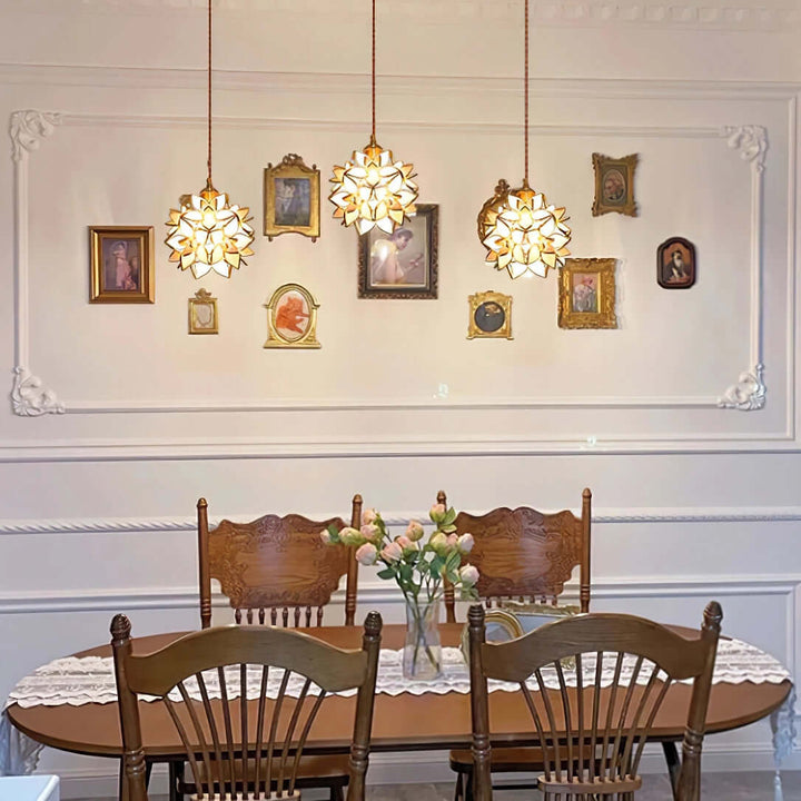 Håndlavet Kapiz Skal Loftslampe