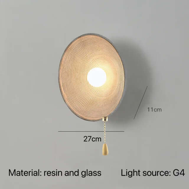 Japanesisk væglampe i harpiks, 27 cm