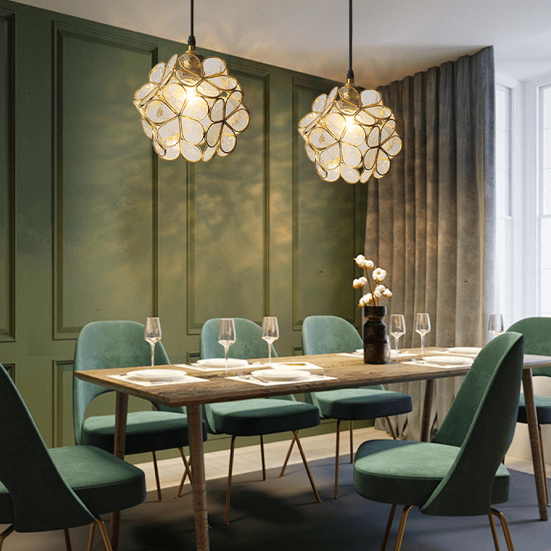 Moderne Nordisk Glas Blomsterpendel Lys