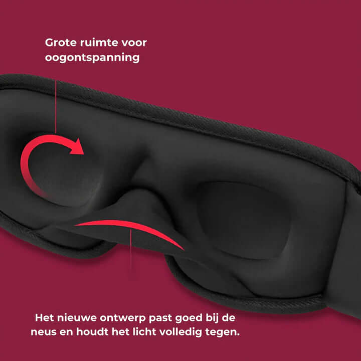 Ergonomisk 3D Søvnmaske til Total Mørklægning