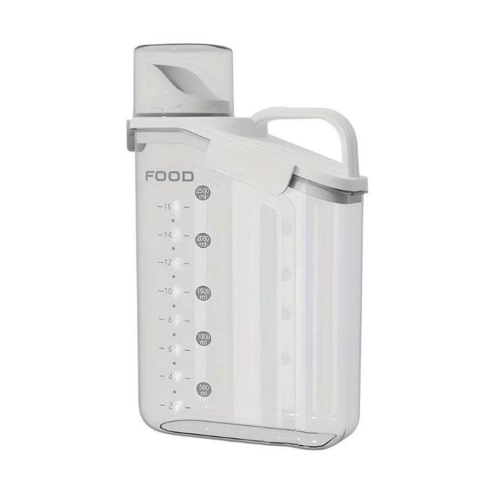 Lufttæt tørfoderbeholder til kæledyr med målebæger