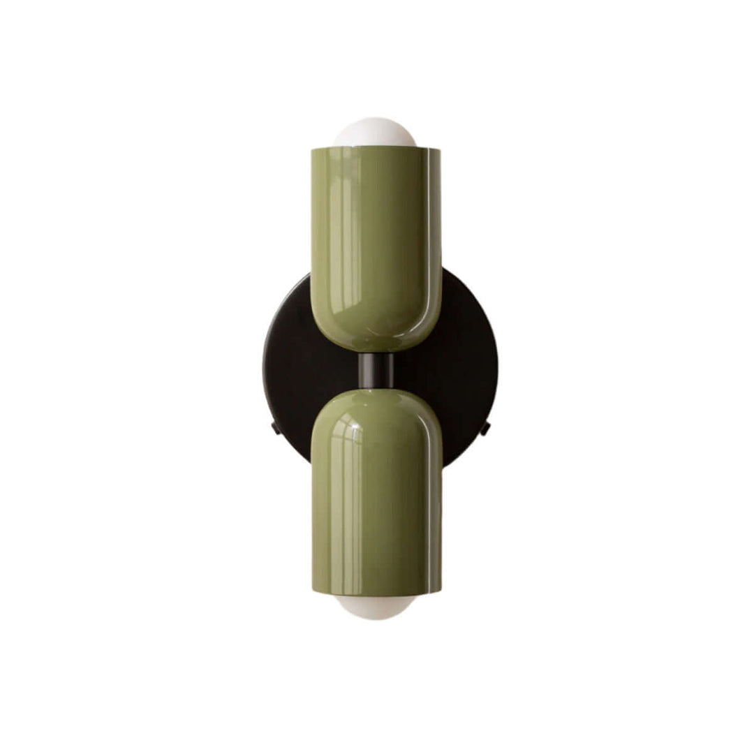 Vintage væglampe med dobbelt hoved i metal