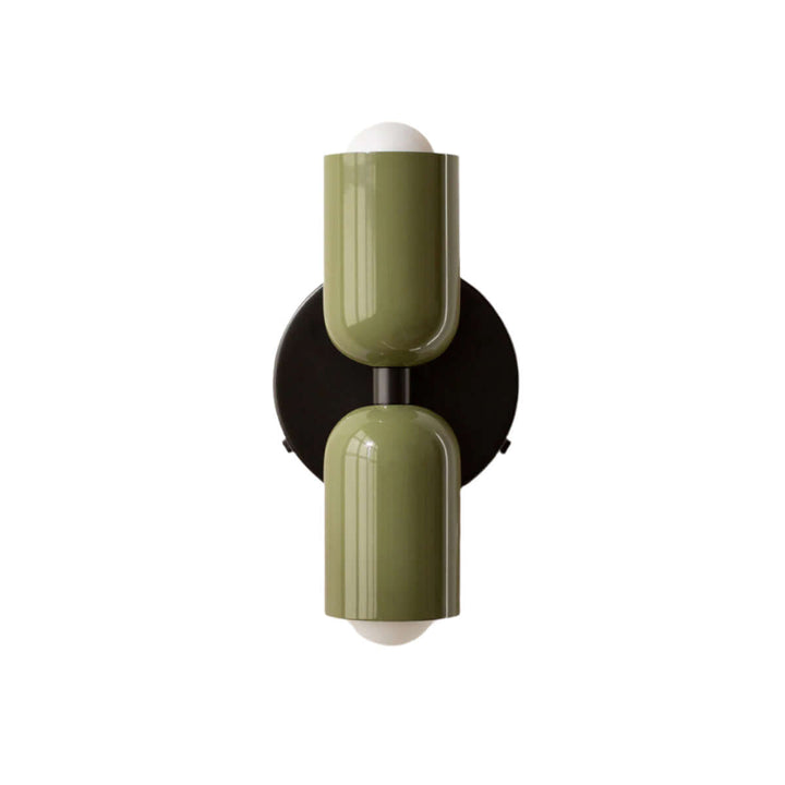 Vintage væglampe med dobbelt hoved i metal