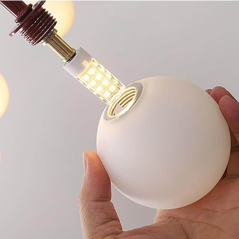 Elegant Glas & Metal Pendel Lampe