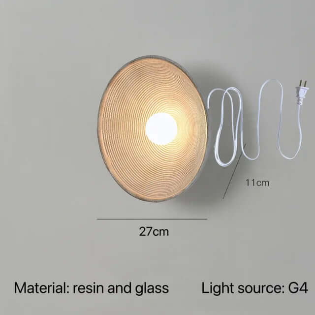 Japanesisk væglampe i harpiks, 27 cm