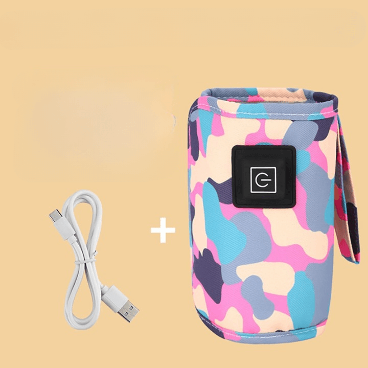 Bærbar USB-flaskevarmer til babymælk på farten