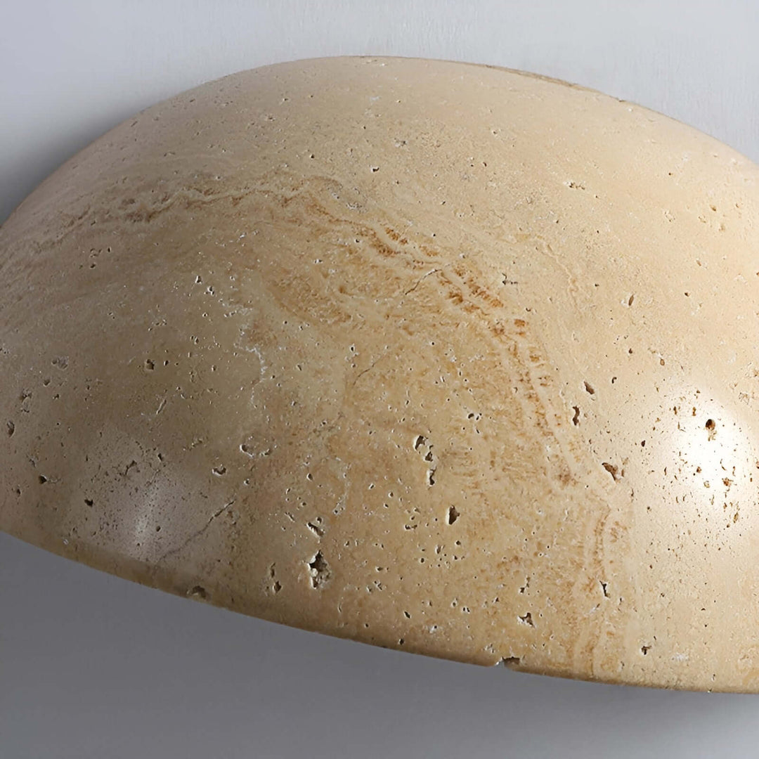 Halvrund LED-væglampe i Wabi-Sabi stil