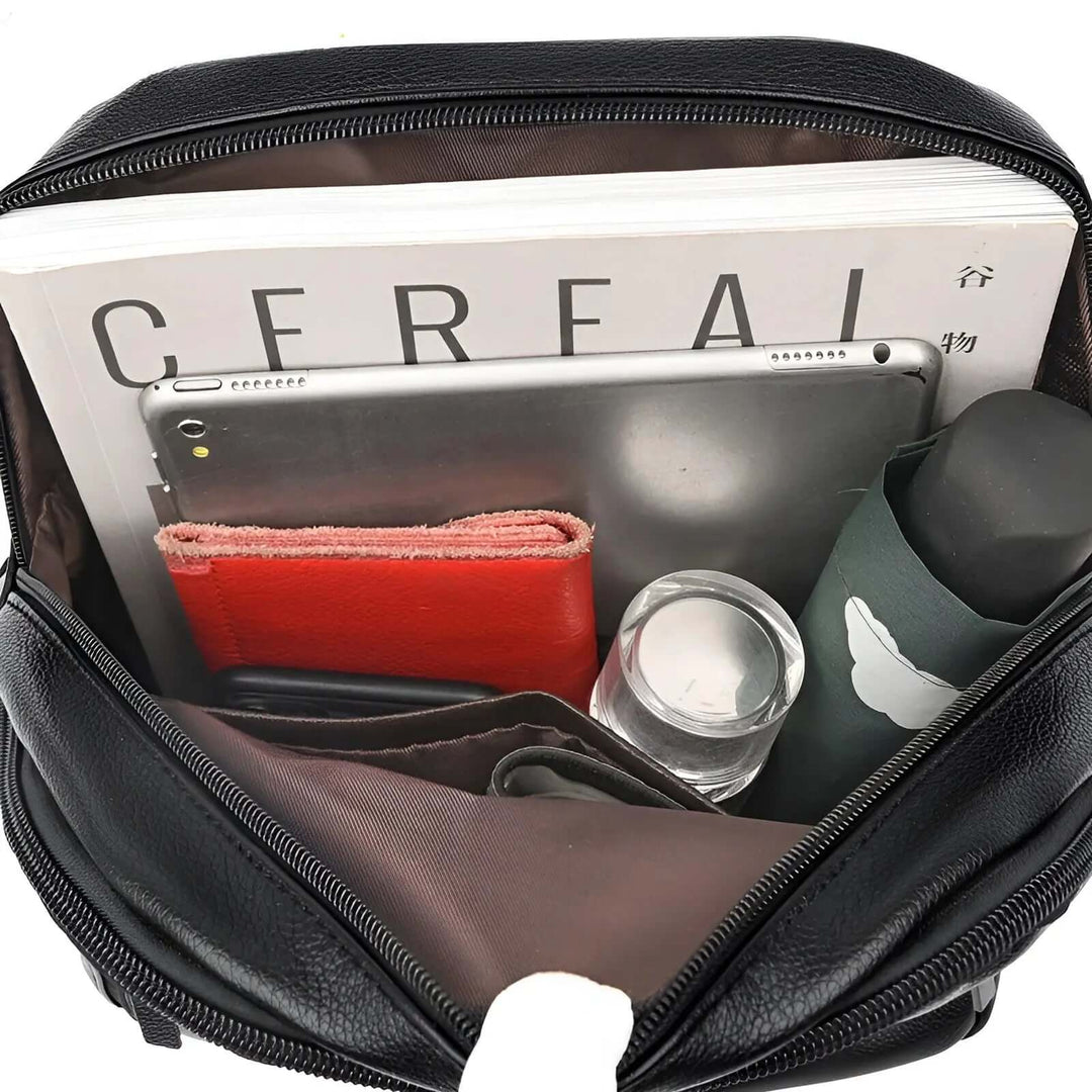 Elegant læderrygsæk til kvinder