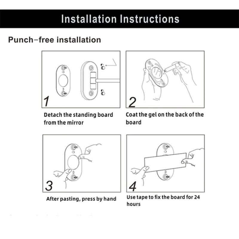 LED Kosmetikspejl med Forstørrelse