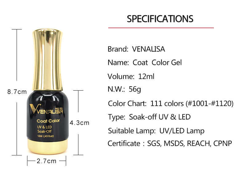 Luksuriøs UV LED Gel Neglelak 12ml - Langvarig
