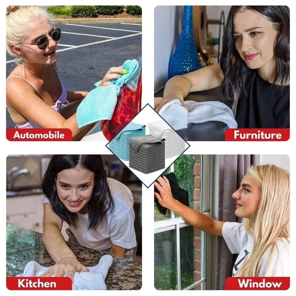Mikrofiberkludesæt til Bilrengøring (10 stk.)