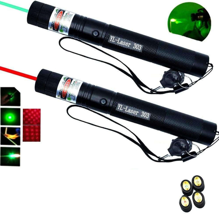 Kraftfuld laserpointer: Grøn/rød