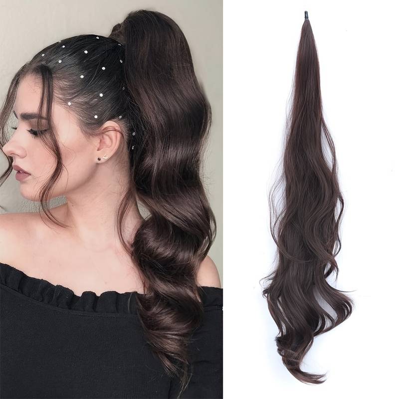 Fleksibel Hårpåsætning Hestehale til Fyldigt Hår