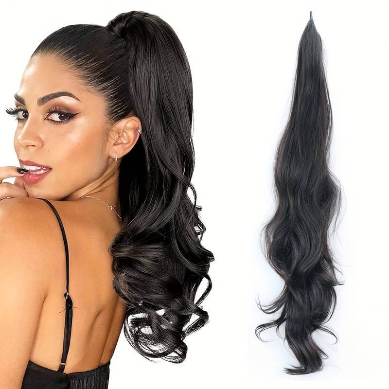 Fleksibel Hårpåsætning Hestehale til Fyldigt Hår