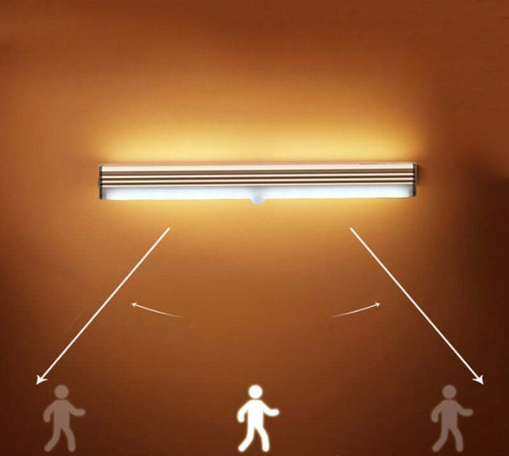 LED natlampe med bevægelsessensor - Genopladelig