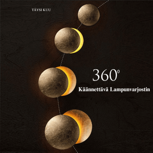 Gul væglampe med solformørkelseseffekt