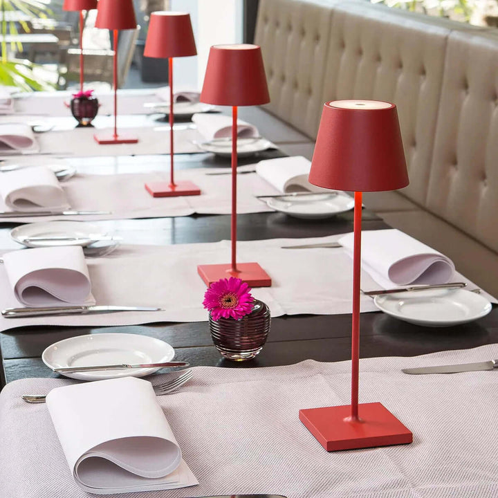 Dæmpbar LED Bordlampe, 38cm, Genopladelig & Touch