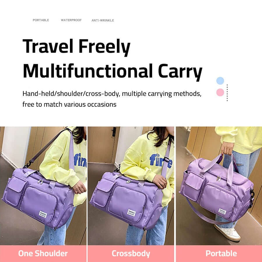 Rejsetaske med skorum til rejse og sport