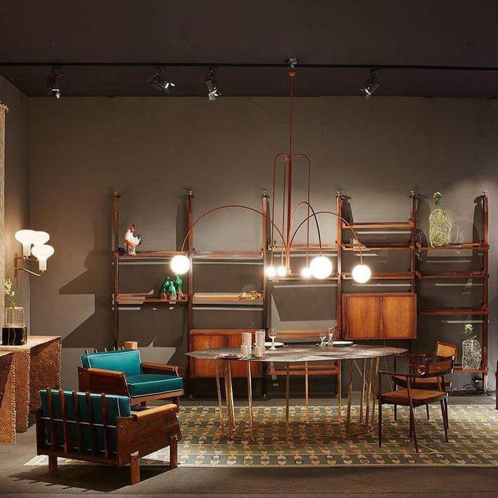 Elegant Glas & Metal Pendel Lampe