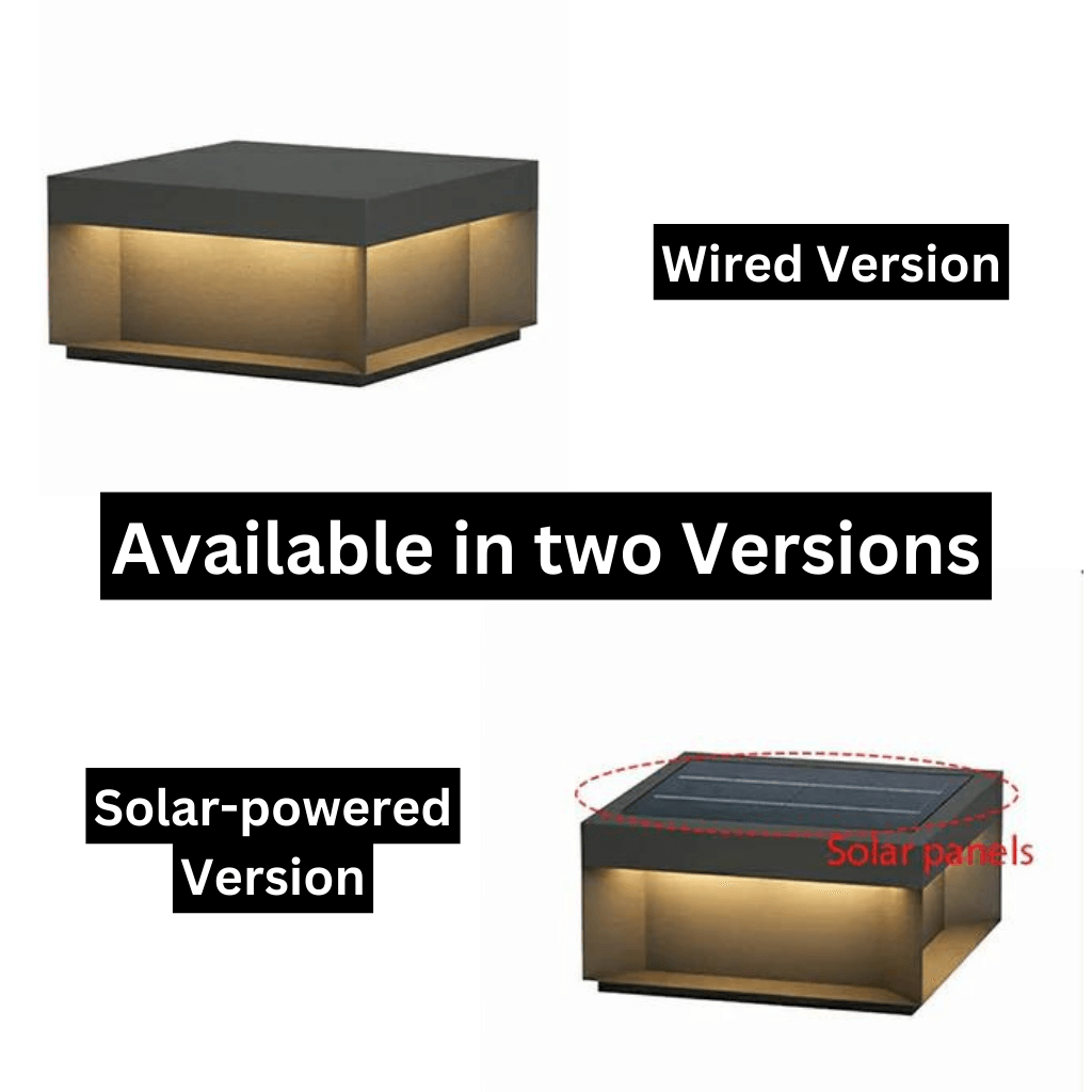 Solar udendørs pullertlampe - vejrbestandig