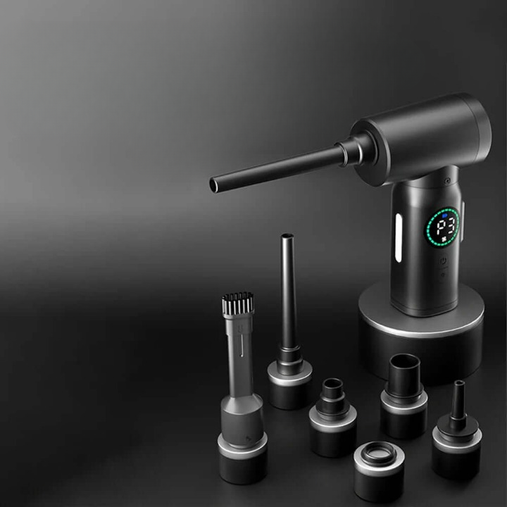 2-i-1 Genopladelig Luftrenser og Støvsuger med LED