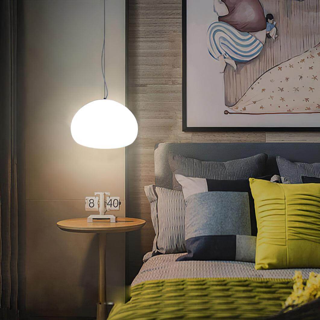 Moderne glas pendellampe til hyggelig belysning