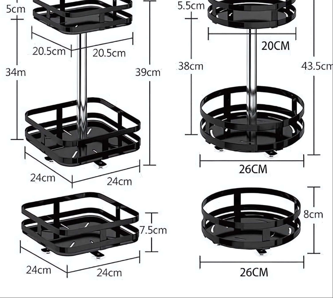 TwistRack 360° Drejeligt Opbevaringsstativ