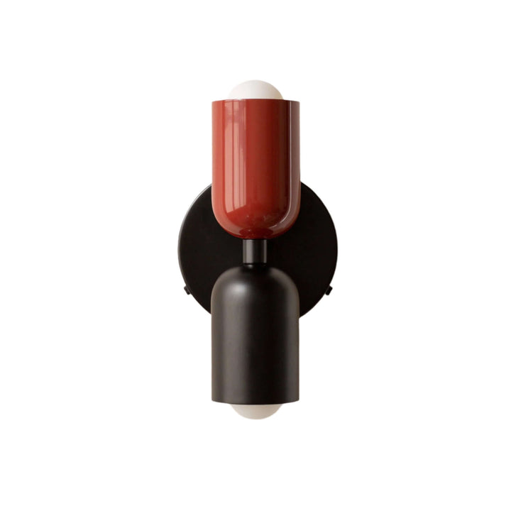 Vintage væglampe med dobbelt hoved i metal