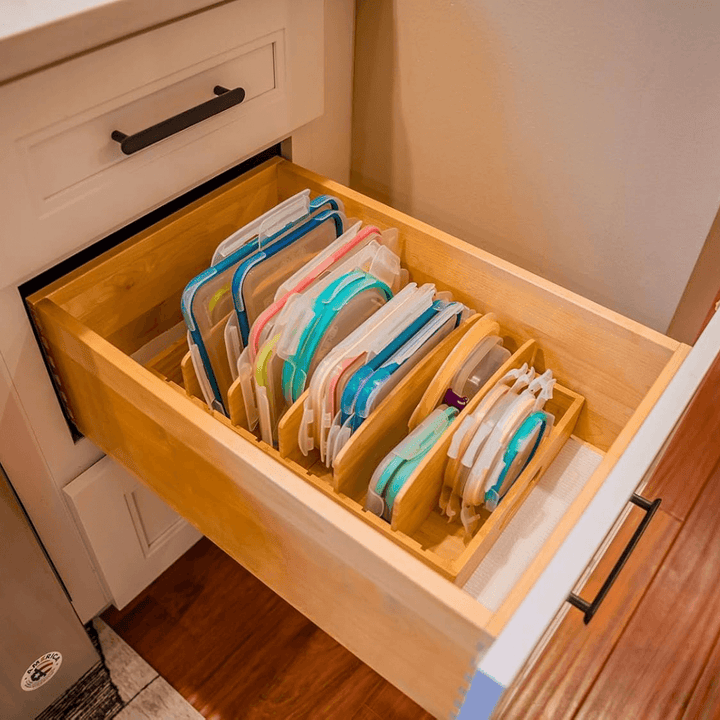 Justerbar Bambuslågsorganisator til Køkken