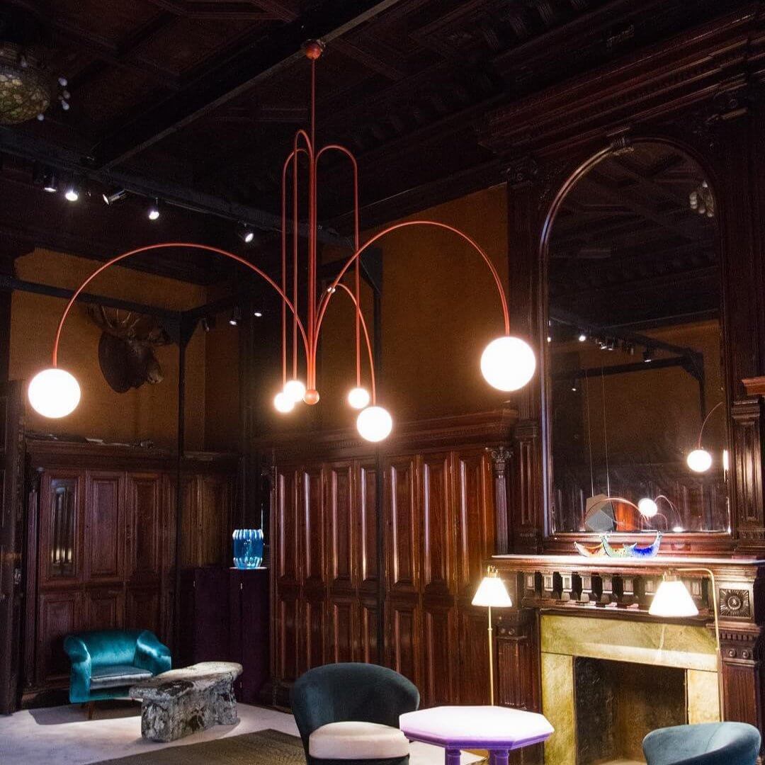 Elegant Glas & Metal Pendel Lampe