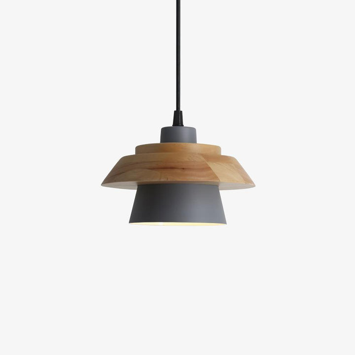 Træ og Sten Pendel Designer Lampe