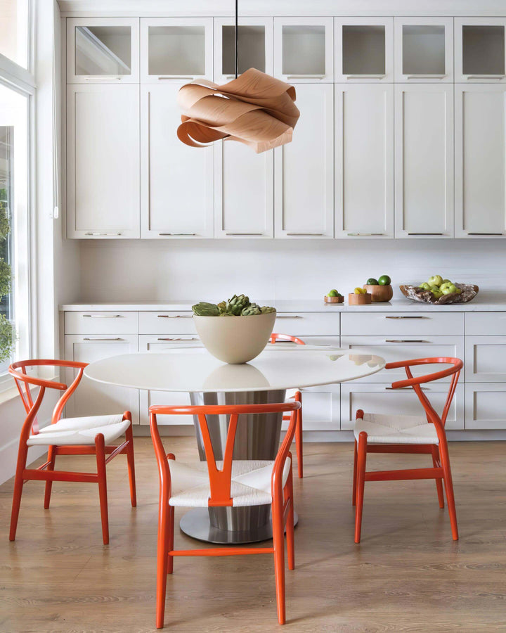 Moderne loft spisebordslampe i træ