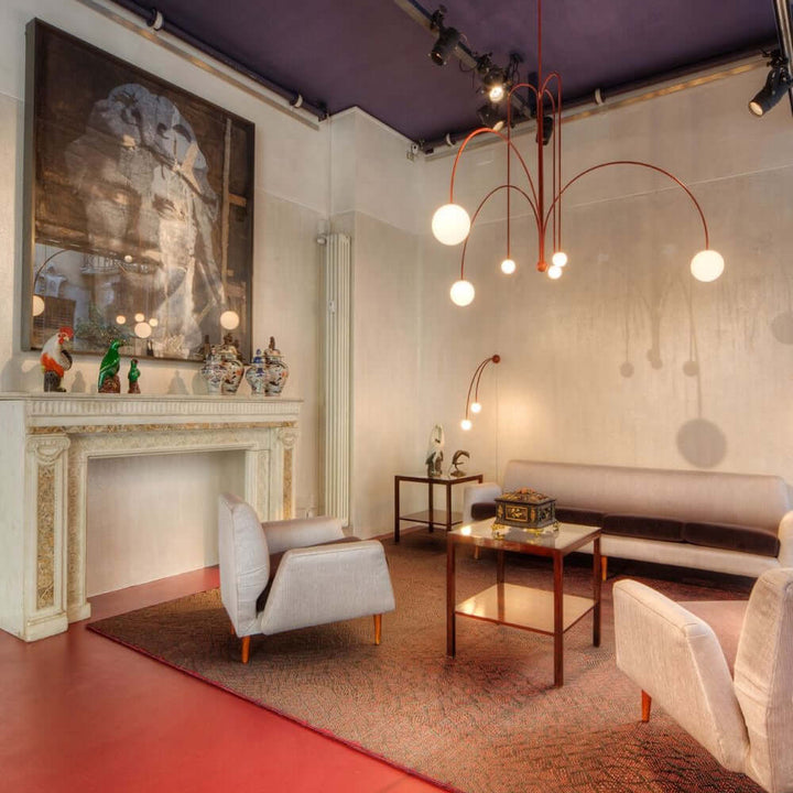 Elegant Glas & Metal Pendel Lampe