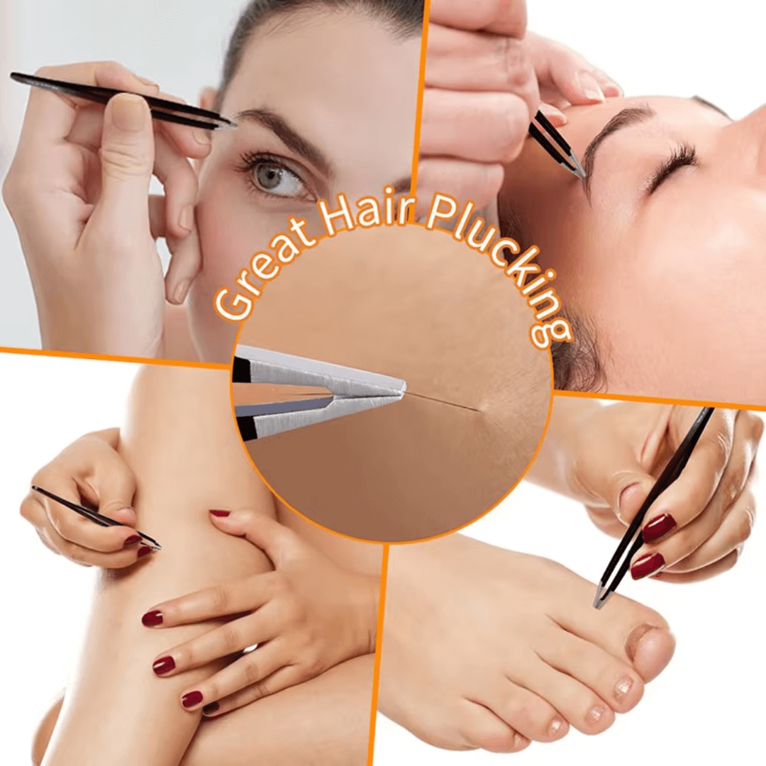 Præcisionspincet sæt med 6 dele og etui