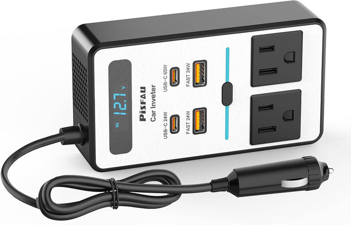 200W Bilinverter 12V til 220V AC med USB