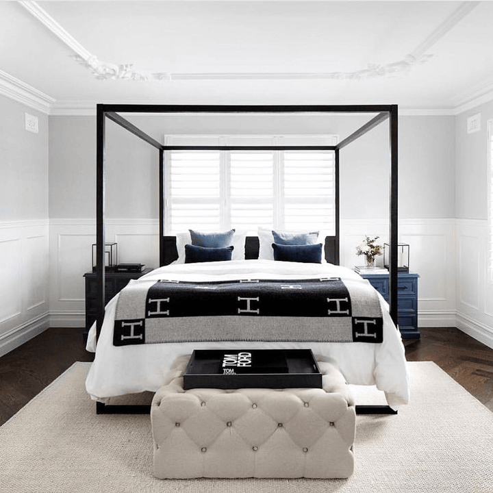 Hyggelig uld-kasjmir tæppe 140x170cm