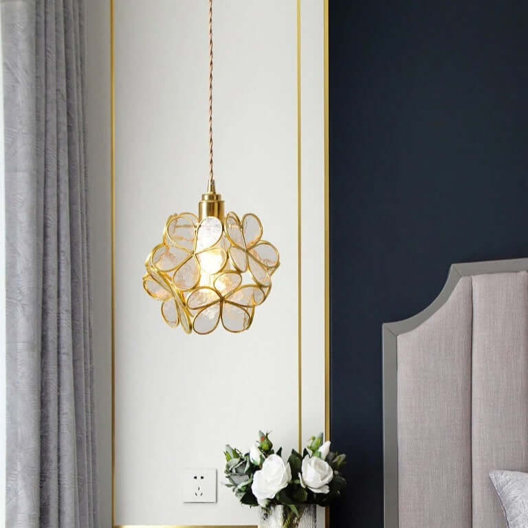 Moderne Nordisk Glas Blomsterpendel Lys