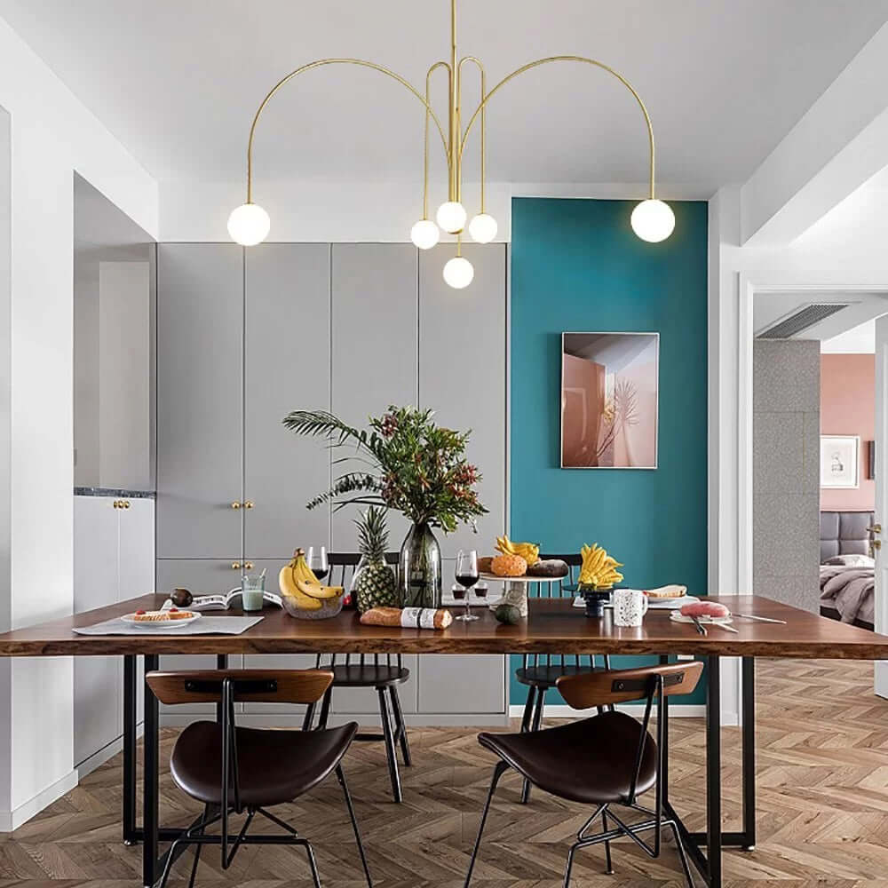 Elegant Glas & Metal Pendel Lampe