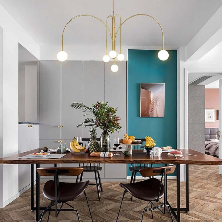 Elegant Glas & Metal Pendel Lampe