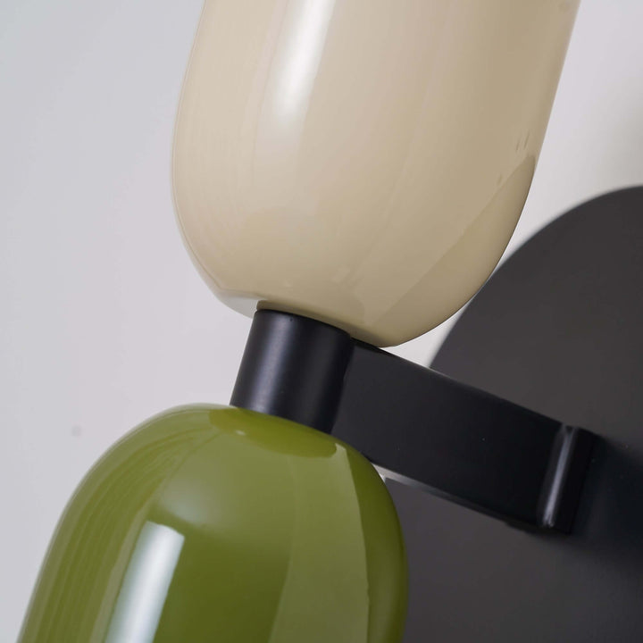 Vintage væglampe med dobbelt hoved i metal