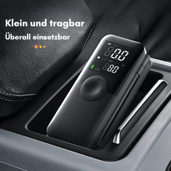 Bærbar Luftpumpe med Digital Display