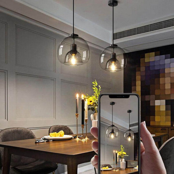 Mundblæst Glas Loftslampe